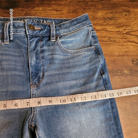 American Eagle Jeans 2 S Dream Jegging Super Hi Rise Tummy Control Medium Light - Picture 10 of 14